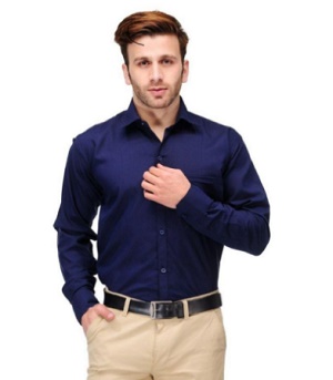 India Desire : Buy Unique for men Navy Formal Slim Fit Shirt At Rs 189 From Snapdeal [Selling Price Rs 399]